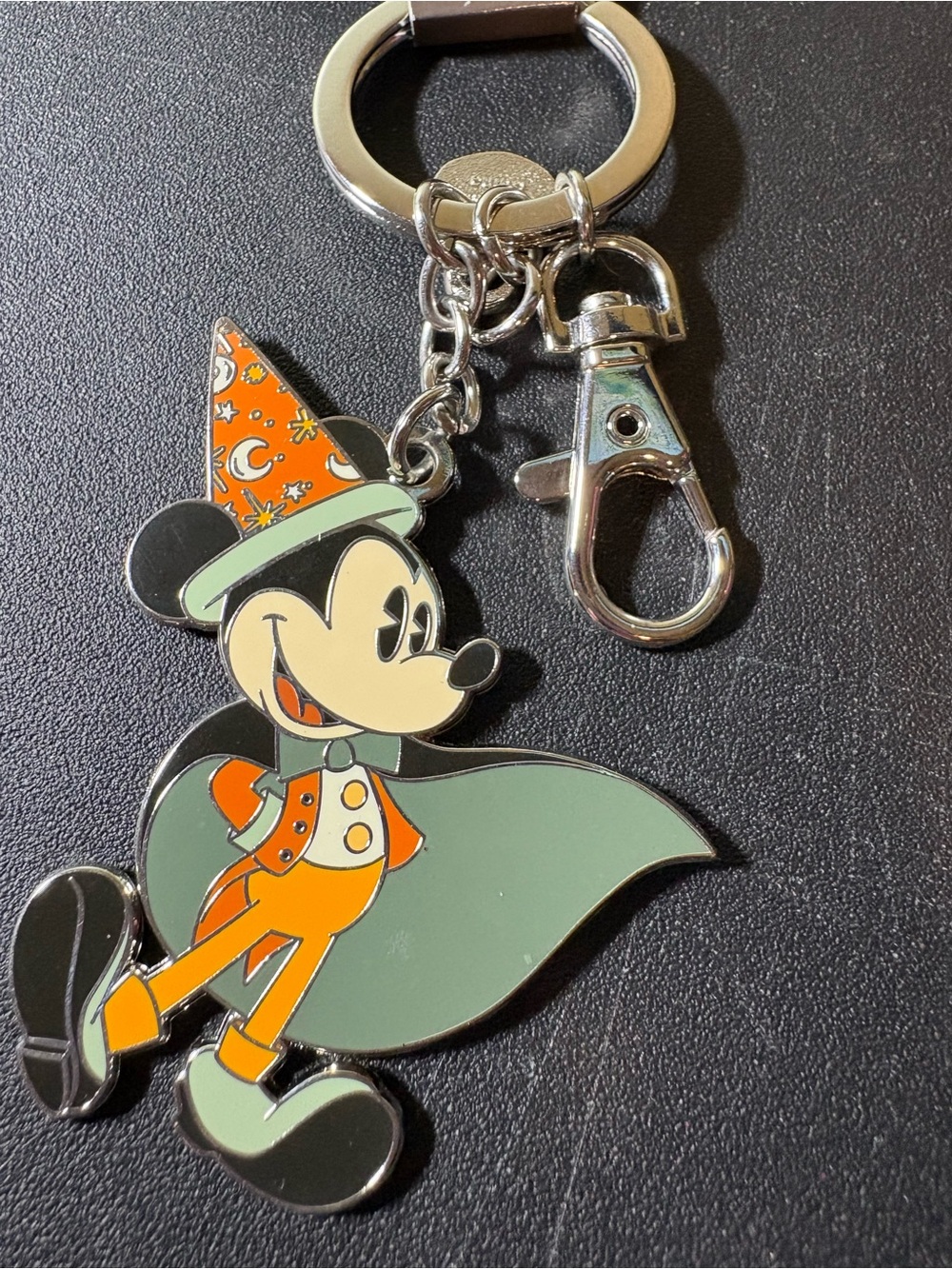 Disney Mickey Mouse Halloween Keychain - Green, Orange & Black